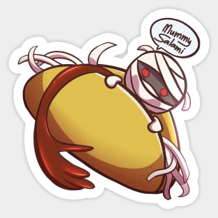 Taco Mummy Halloween Cute Food Sticker